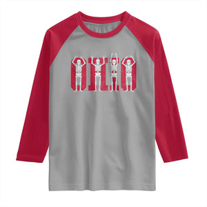 O-H-I-O State Raglan Shirt Funny Skeletons Ohio Vintage Halloween Team TS10 Sport Gray Red Print Your Wear