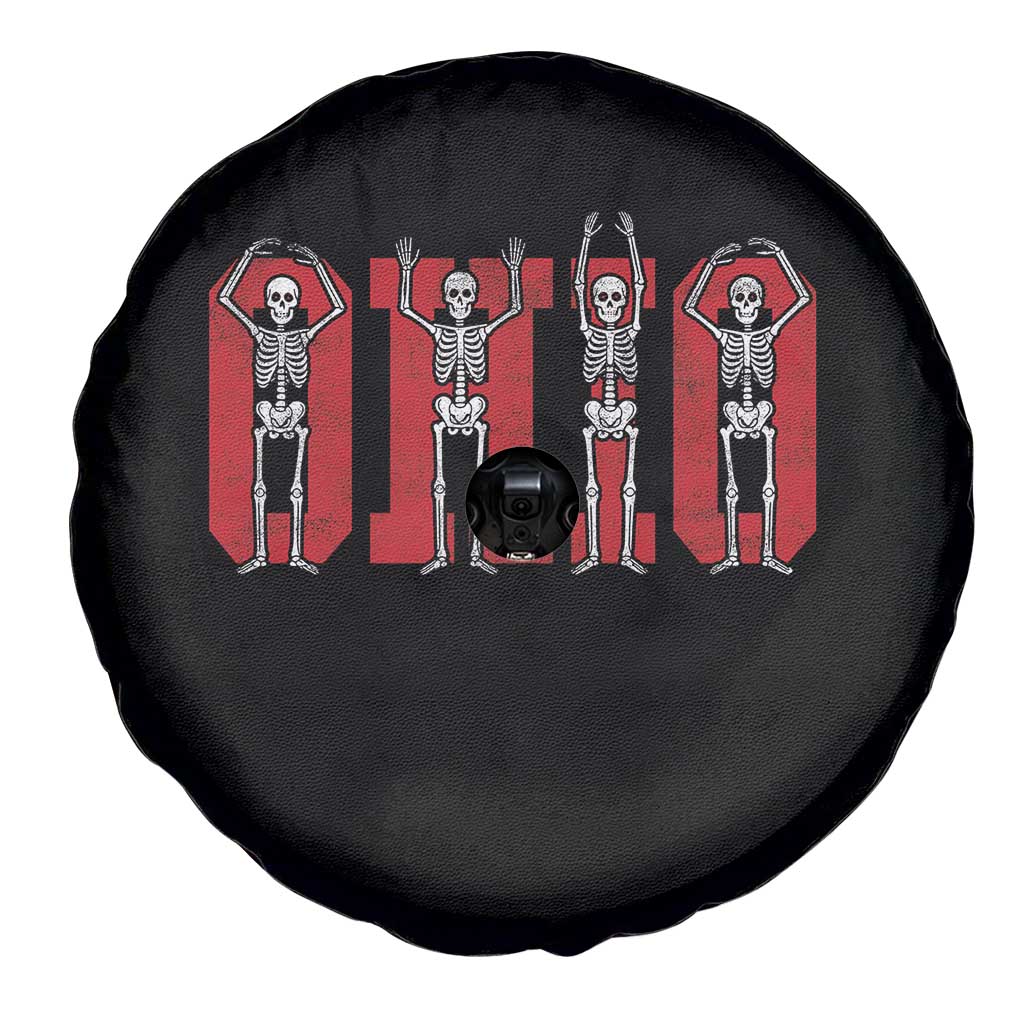 O-H-I-O State Spare Tire Cover Funny Skeletons Ohio Vintage Halloween Team TS10 Print Your Wear