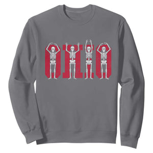 O-H-I-O State Sweatshirt Funny Skeletons Ohio Vintage Halloween Team TS10 Charcoal Print Your Wear