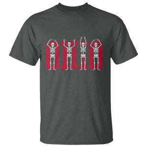 O-H-I-O State T Shirt Funny Skeletons Ohio Vintage Halloween Team TS10 Dark Heather Print Your Wear