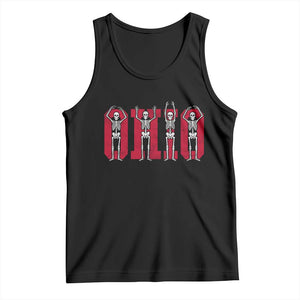 O-H-I-O State Tank Top Funny Skeletons Ohio Vintage Halloween Team TS10 Black Print Your Wear