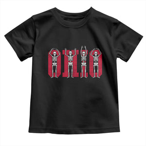 O-H-I-O State Toddler T Shirt Funny Skeletons Ohio Vintage Halloween Team TS10 Black Print Your Wear