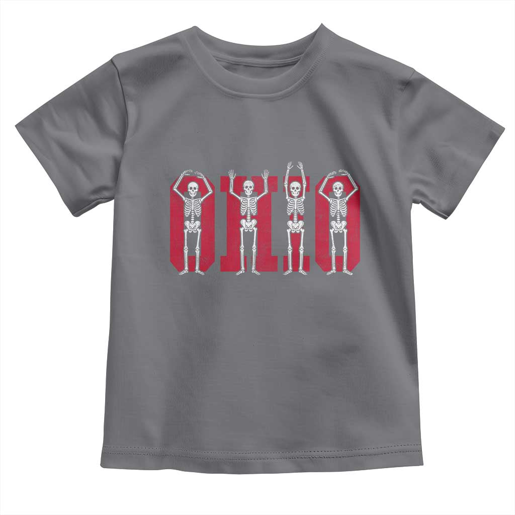 O-H-I-O State Toddler T Shirt Funny Skeletons Ohio Vintage Halloween Team TS10 Charcoal Print Your Wear