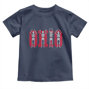 O-H-I-O State Toddler T Shirt Funny Skeletons Ohio Vintage Halloween Team TS10 Navy Print Your Wear