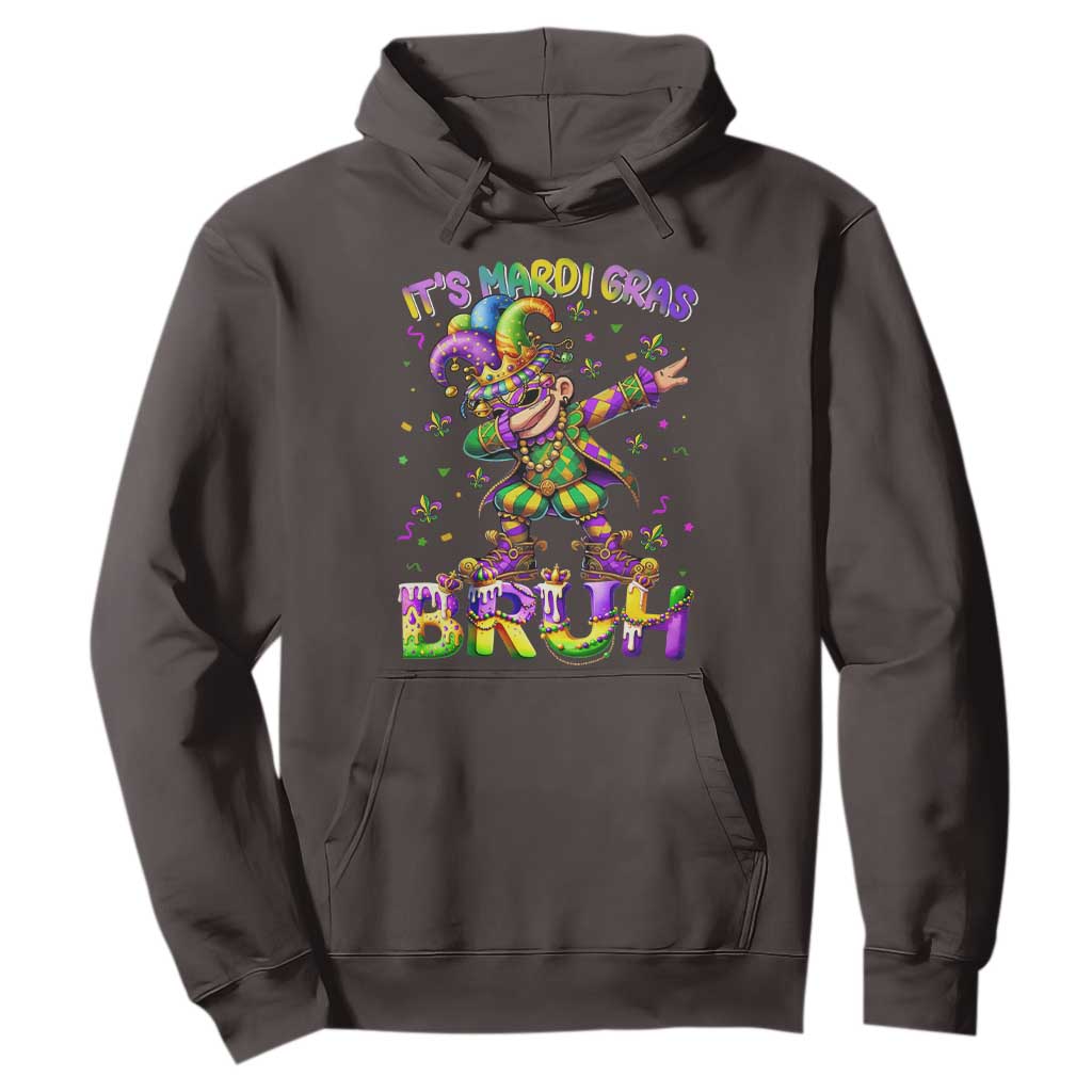 It's Mardi Gras Bruh Hoodie Dabbing Boy Kids TS10 Dark Chocolate Print Your Wear