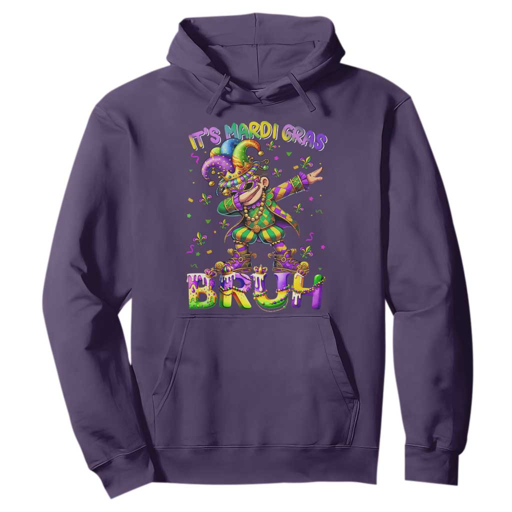 It's Mardi Gras Bruh Hoodie Dabbing Boy Kids TS10 Purple Print Your Wear