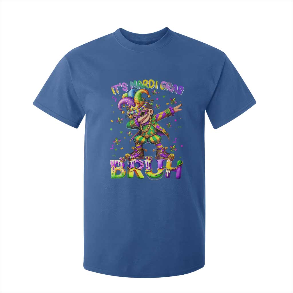It's Mardi Gras Bruh T Shirt For Kid Dabbing Boy Kids TS10 Royal Blue Print Your Wear
