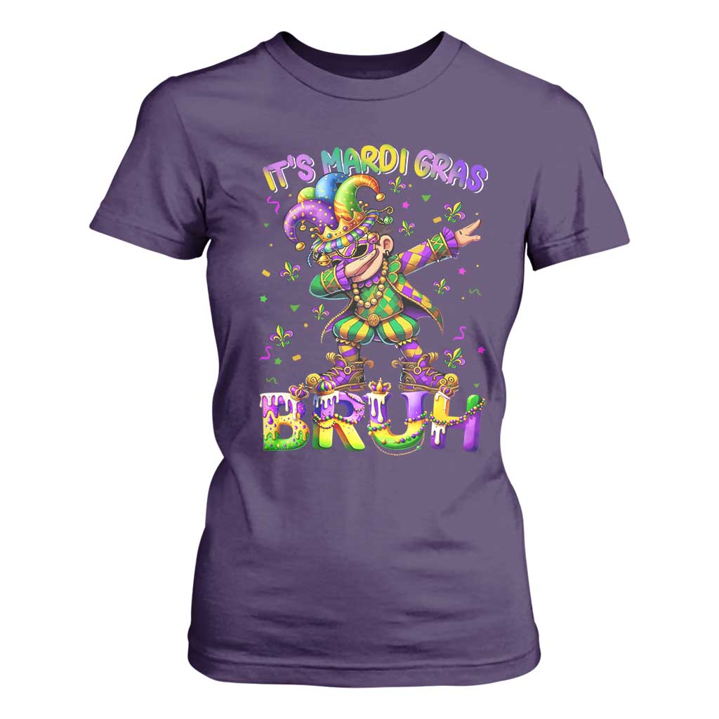 It's Mardi Gras Bruh T Shirt For Women Dabbing Boy Kids TS10 Purple Print Your Wear