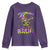 It's Mardi Gras Bruh Youth Sweatshirt Dabbing Boy Kids TS10 Purple Print Your Wear