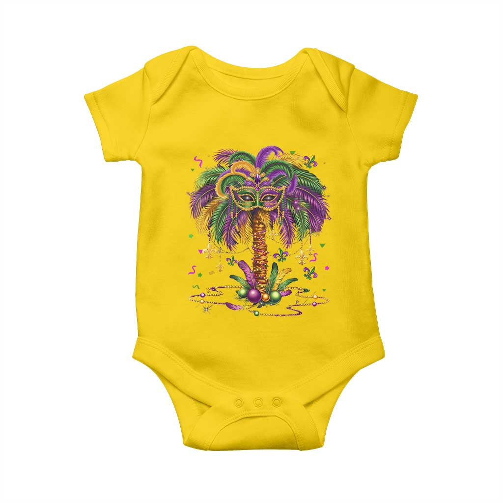 Mardi Gras Bead Tree Baby Onesie Carnival New Orleans Hawaiian Tropical Palm Tree 2025 TS10 Daisy Print Your Wear