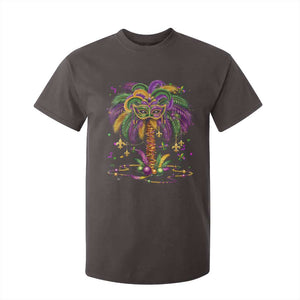 Mardi Gras Bead Tree T Shirt For Kid Carnival New Orleans Hawaiian Tropical Palm Tree 2025 TS10 Dark Chocolate Print Your Wear