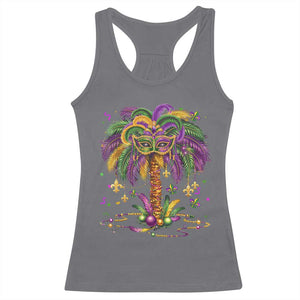 Mardi Gras Bead Tree Racerback Tank Top Carnival New Orleans Hawaiian Tropical Palm Tree 2025 TS10 Charcoal Print Your Wear