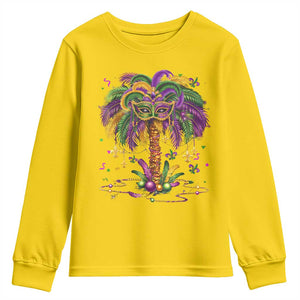 Mardi Gras Bead Tree Youth Sweatshirt Carnival New Orleans Hawaiian Tropical Palm Tree 2025 TS10 Daisy Print Your Wear
