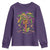 Mardi Gras Bead Tree Youth Sweatshirt Carnival New Orleans Hawaiian Tropical Palm Tree 2025 TS10 Purple Print Your Wear