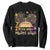 Little Miss Mardi Gras Afro Messy Bun Girls Sweatshirt TS10 Black Print Your Wear