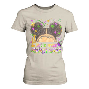 Little Miss Mardi Gras Afro Messy Bun Girls T Shirt For Women TS10 Sand Print Your Wear