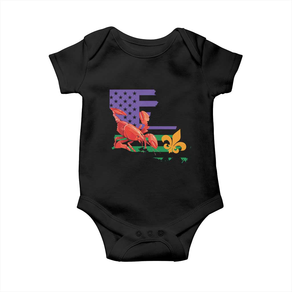 Louisiana Baby Onesie Louisiana New Orleans Party Custume Beads TS10 Black Print Your Wear