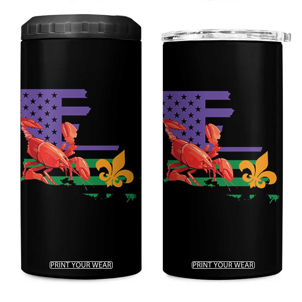 Louisiana 4 in 1 Can Cooler Tumbler Louisiana New Orleans Party Custume Beads TS10 One Size: 16 oz Black Print Your Wear