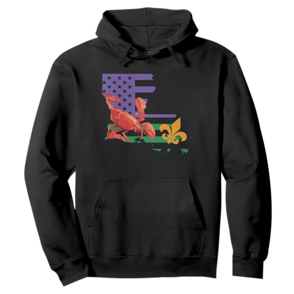 Louisiana Hoodie Louisiana New Orleans Party Custume Beads TS10 Black Print Your Wear
