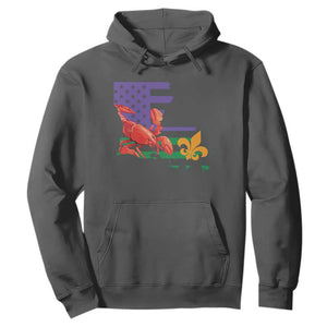 Louisiana Hoodie Louisiana New Orleans Party Custume Beads TS10 Dark Heather Print Your Wear