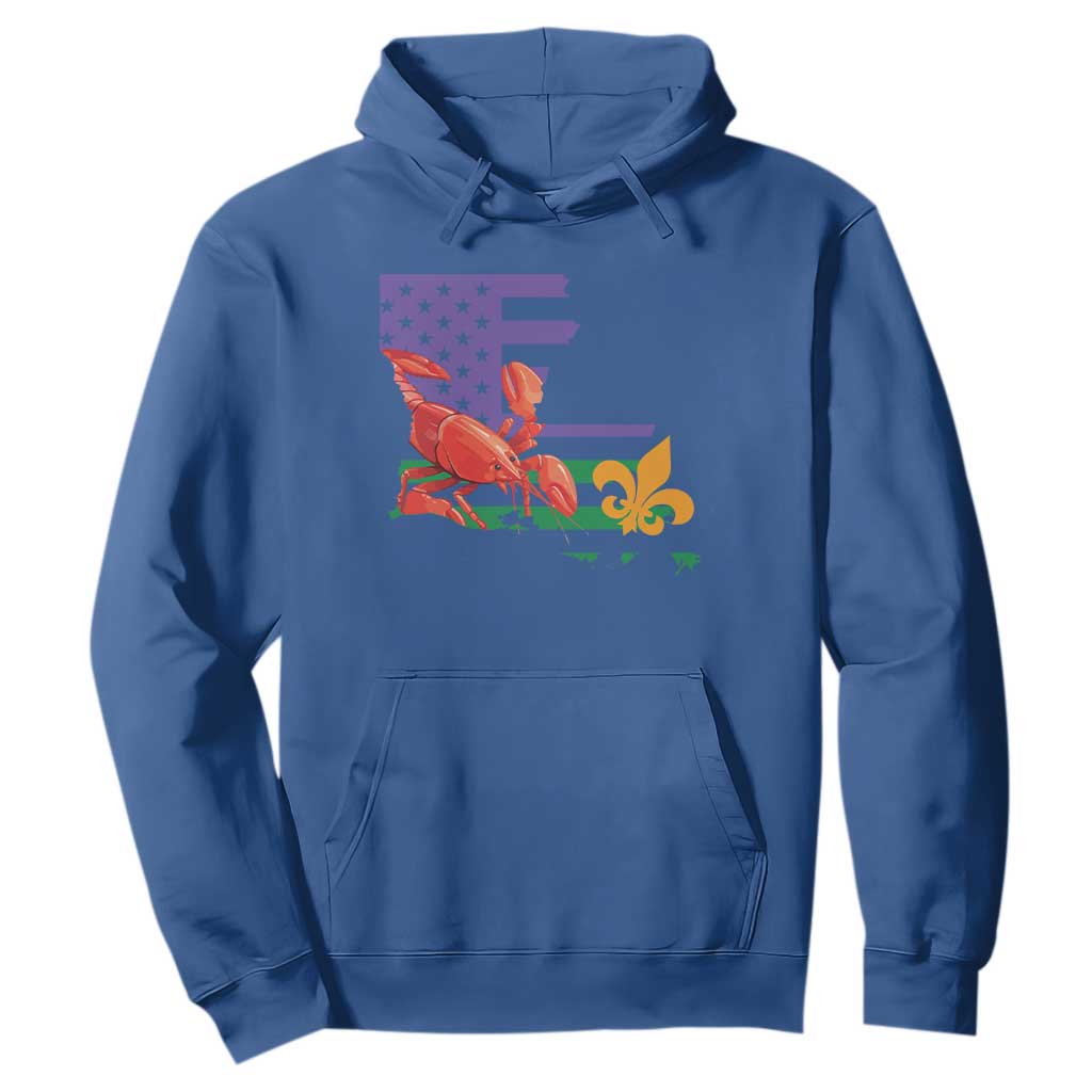 Louisiana Hoodie Louisiana New Orleans Party Custume Beads TS10 Royal Blue Print Your Wear