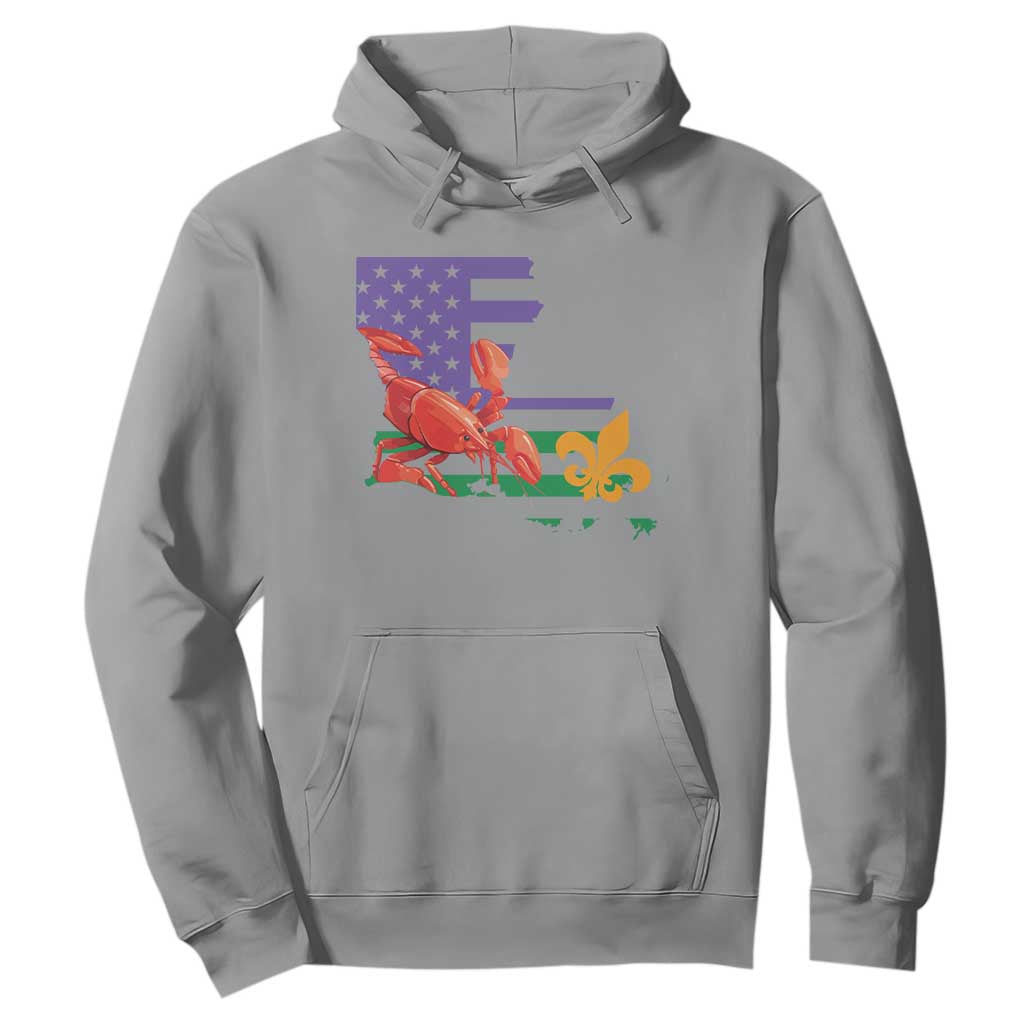 Louisiana Hoodie Louisiana New Orleans Party Custume Beads TS10 Sport Gray Print Your Wear