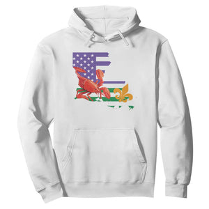 Louisiana Hoodie Louisiana New Orleans Party Custume Beads TS10 White Print Your Wear