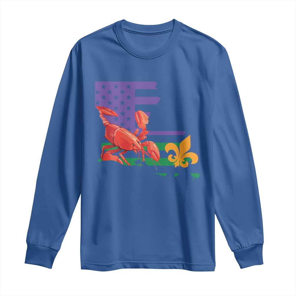 Louisiana Long Sleeve Shirt Louisiana New Orleans Party Custume Beads TS10 Royal Blue Print Your Wear