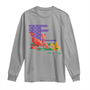 Louisiana Long Sleeve Shirt Louisiana New Orleans Party Custume Beads TS10 Sport Gray Print Your Wear