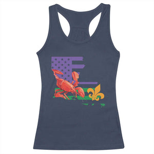 Louisiana Racerback Tank Top Louisiana New Orleans Party Custume Beads TS10 Navy Print Your Wear