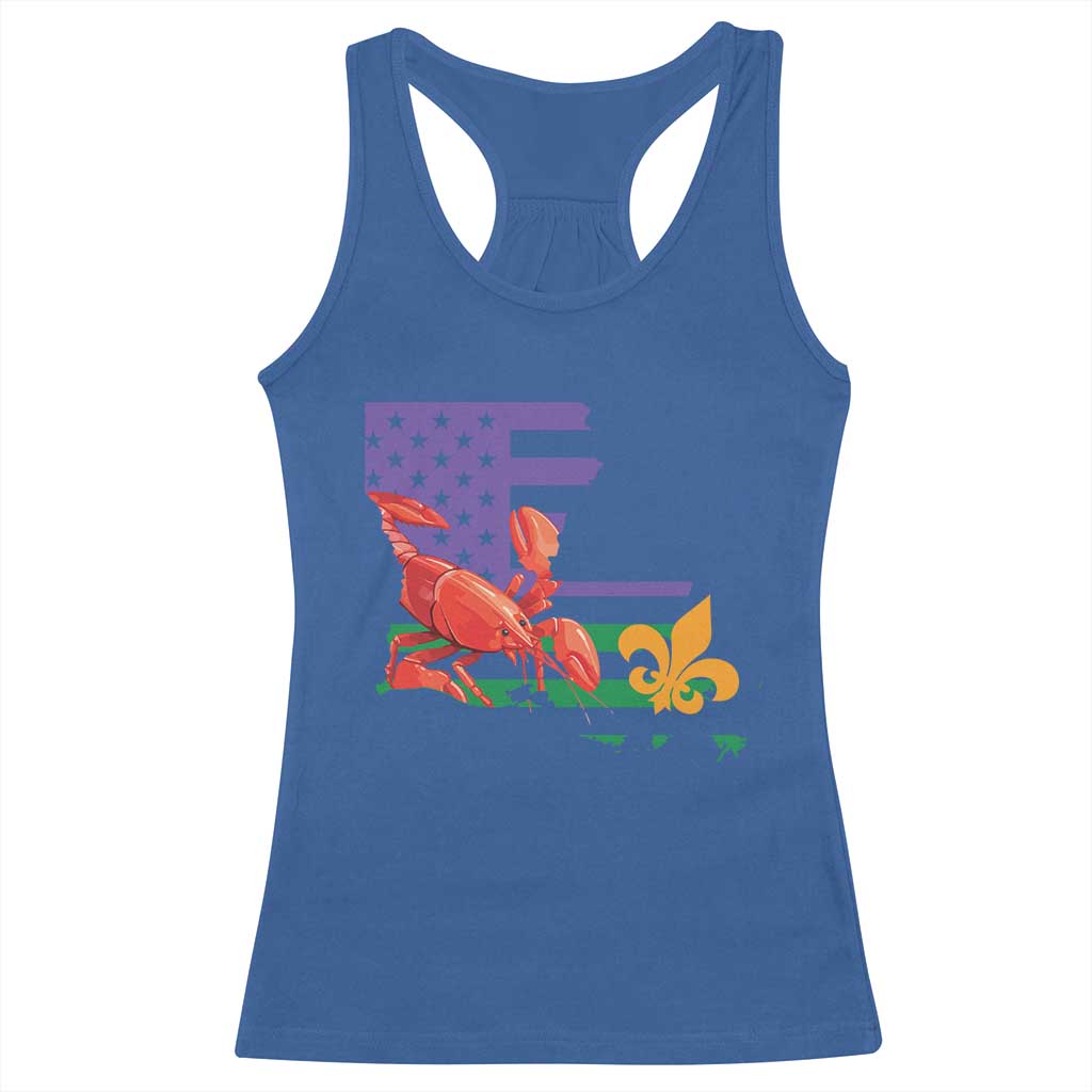 Louisiana Racerback Tank Top Louisiana New Orleans Party Custume Beads TS10 Royal Blue Print Your Wear