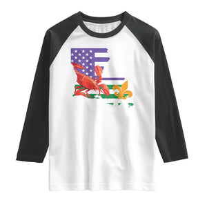 Louisiana Raglan Shirt Louisiana New Orleans Party Custume Beads TS10 White Black Print Your Wear
