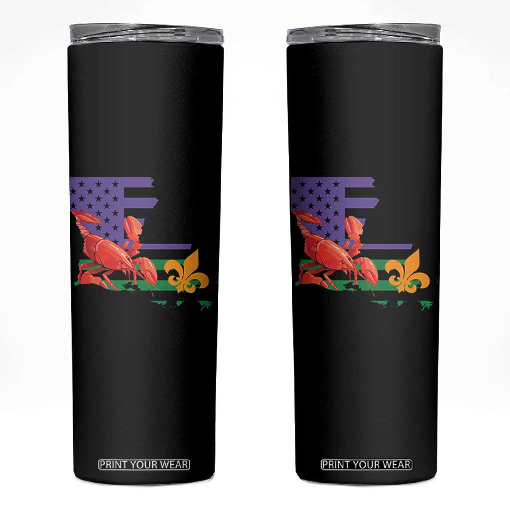 Louisiana Skinny Tumbler Louisiana New Orleans Party Custume Beads TS10 Black Print Your Wear