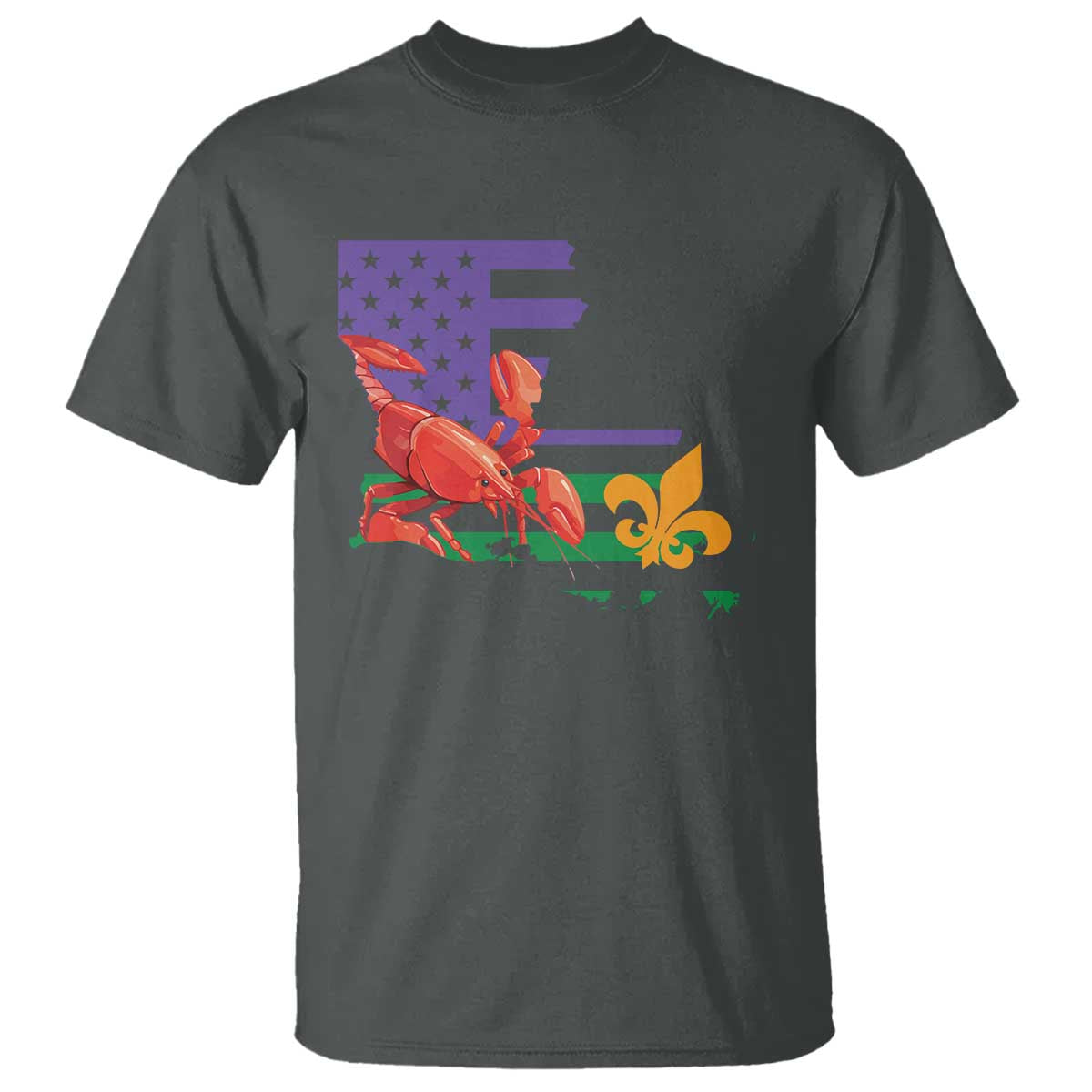 Louisiana T Shirt Louisiana New Orleans Party Custume Beads TS10 Dark Heather Print Your Wear