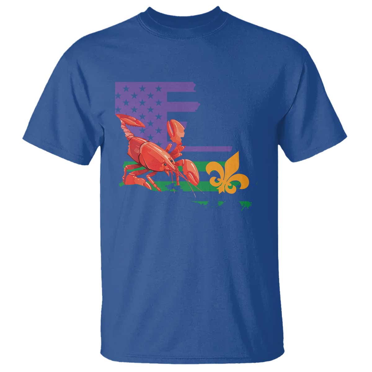 Louisiana T Shirt Louisiana New Orleans Party Custume Beads TS10 Royal Blue Print Your Wear