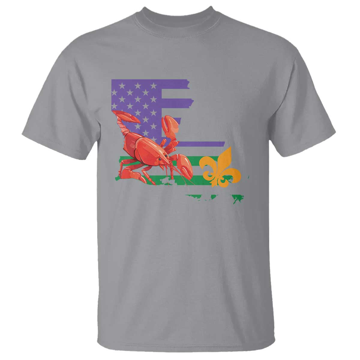 Louisiana T Shirt Louisiana New Orleans Party Custume Beads TS10 Sport Gray Print Your Wear