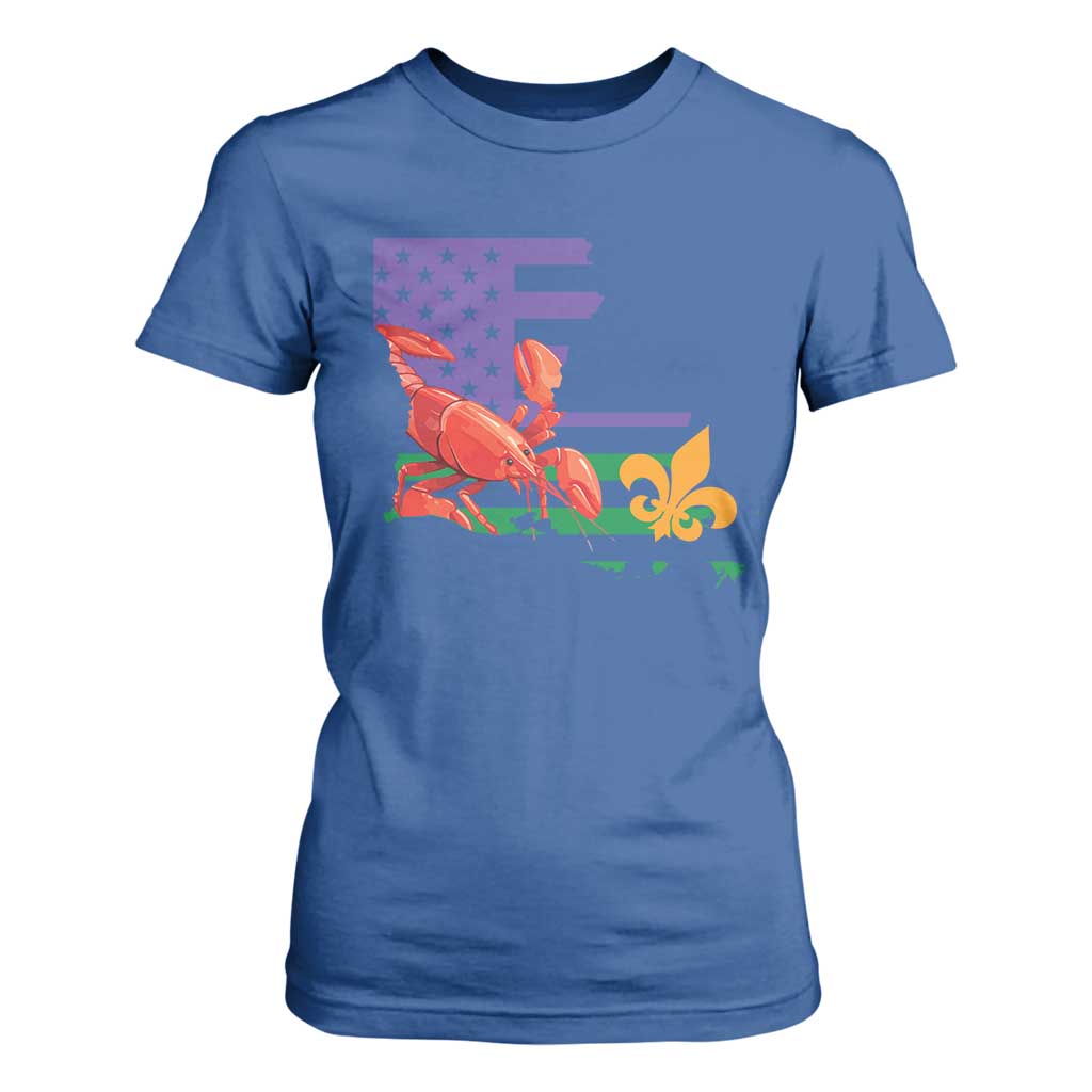 Louisiana T Shirt For Women Louisiana New Orleans Party Custume Beads TS10 Royal Blue Print Your Wear