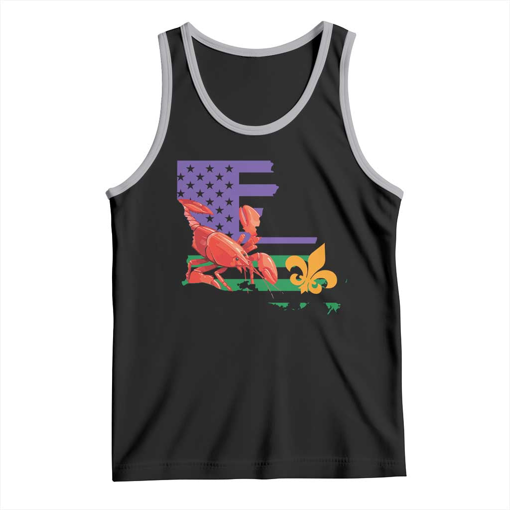 Louisiana Tank Top Louisiana New Orleans Party Custume Beads TS10 Black Athletic Heather Print Your Wear
