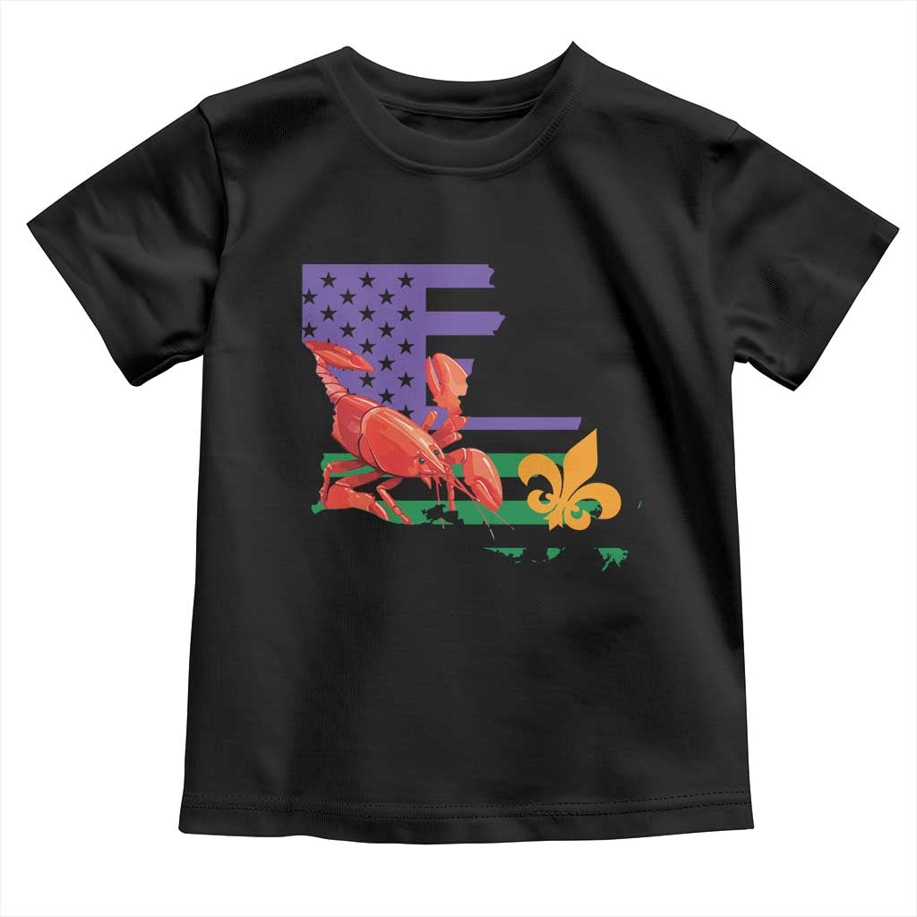 Louisiana Toddler T Shirt Louisiana New Orleans Party Custume Beads TS10 Black Print Your Wear