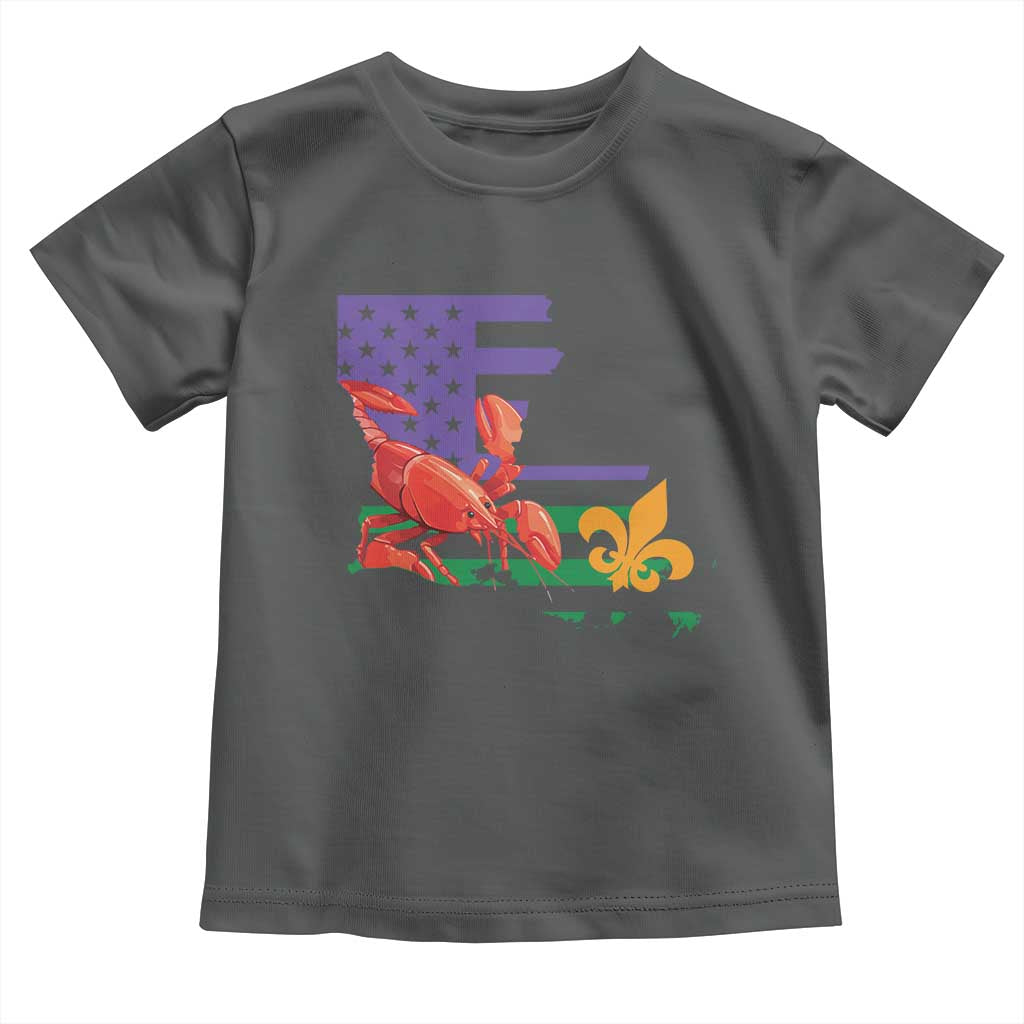 Louisiana Toddler T Shirt Louisiana New Orleans Party Custume Beads TS10 Dark Heather Print Your Wear