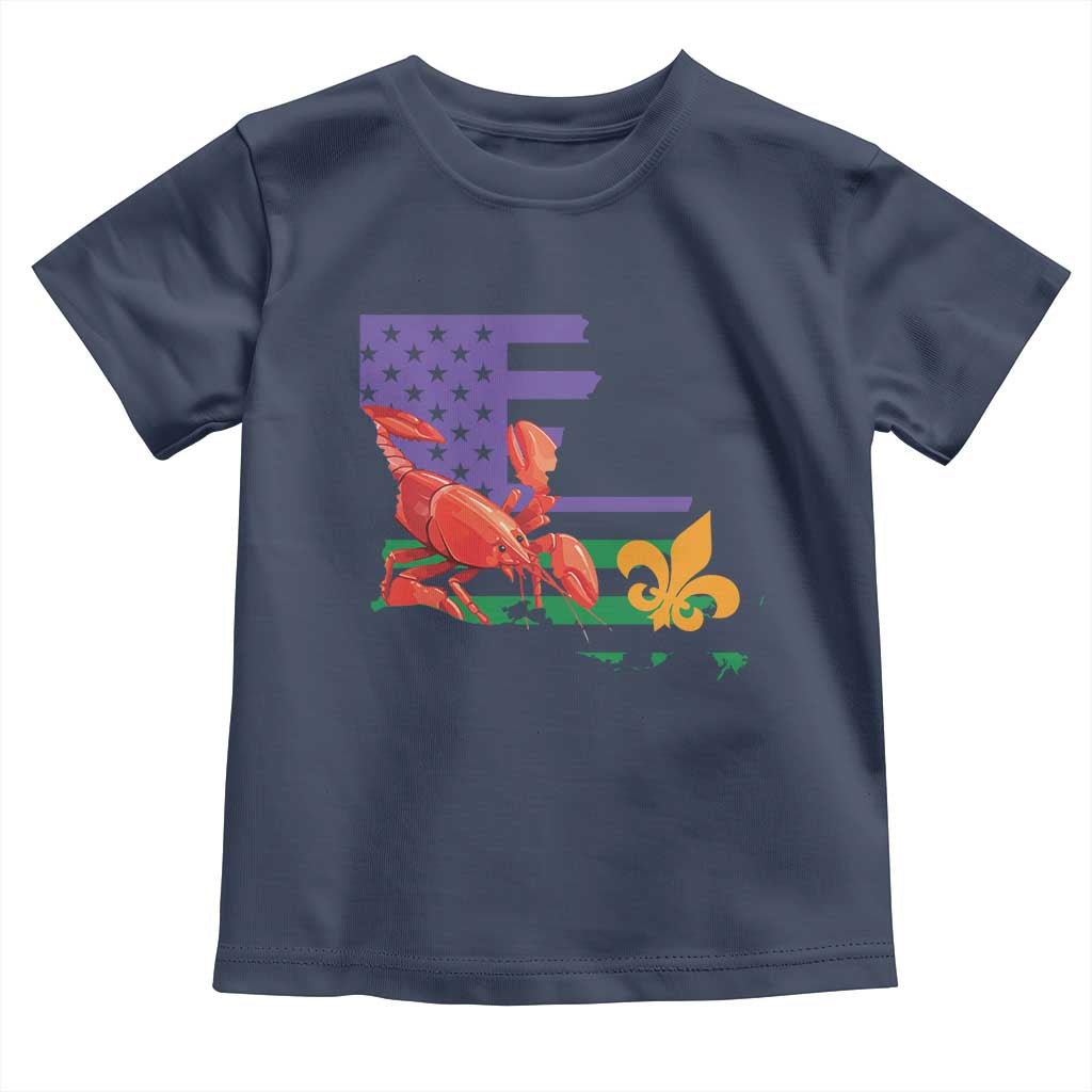 Louisiana Toddler T Shirt Louisiana New Orleans Party Custume Beads TS10 Navy Print Your Wear