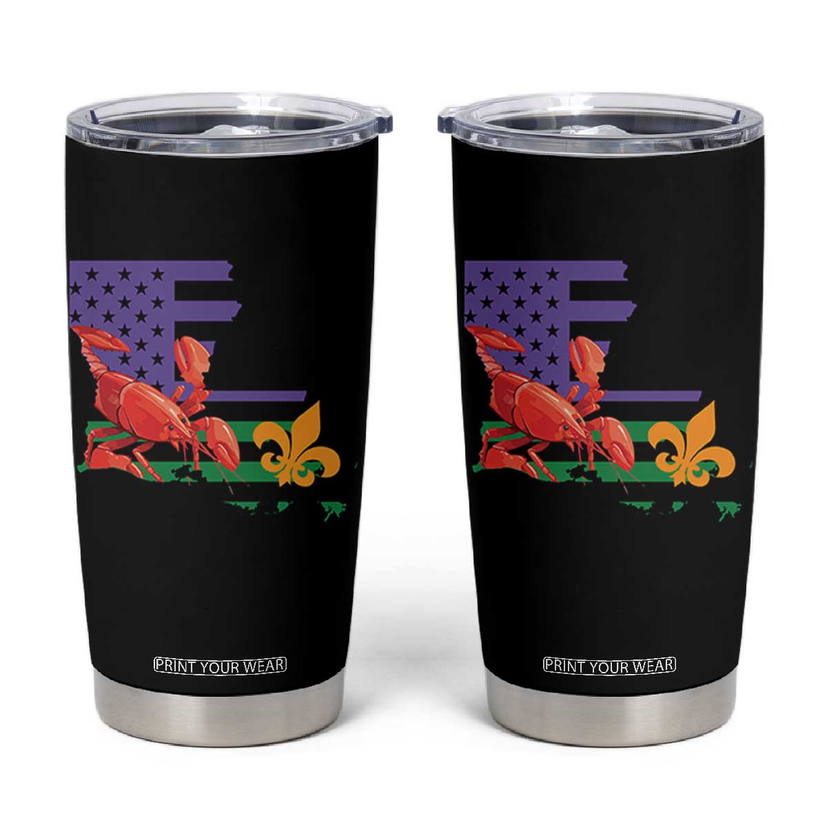Louisiana Tumbler Cup Louisiana New Orleans Party Custume Beads TS10 Black Print Your Wear