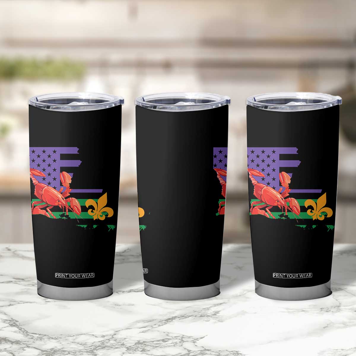 Louisiana Tumbler Cup Louisiana New Orleans Party Custume Beads TS10 Print Your Wear