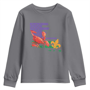 Louisiana Youth Sweatshirt Louisiana New Orleans Party Custume Beads TS10 Charcoal Print Your Wear