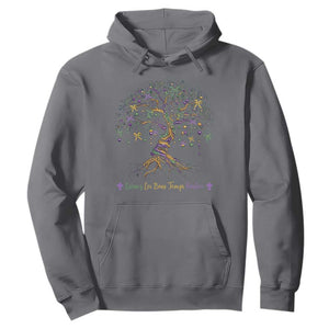 Coquette Bow Mardi Gras Bead Tree Hoodie Carnival New Orleans 2025 TS10 Charcoal Print Your Wear
