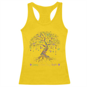 Coquette Bow Mardi Gras Bead Tree Racerback Tank Top Carnival New Orleans 2025 TS10 Daisy Print Your Wear
