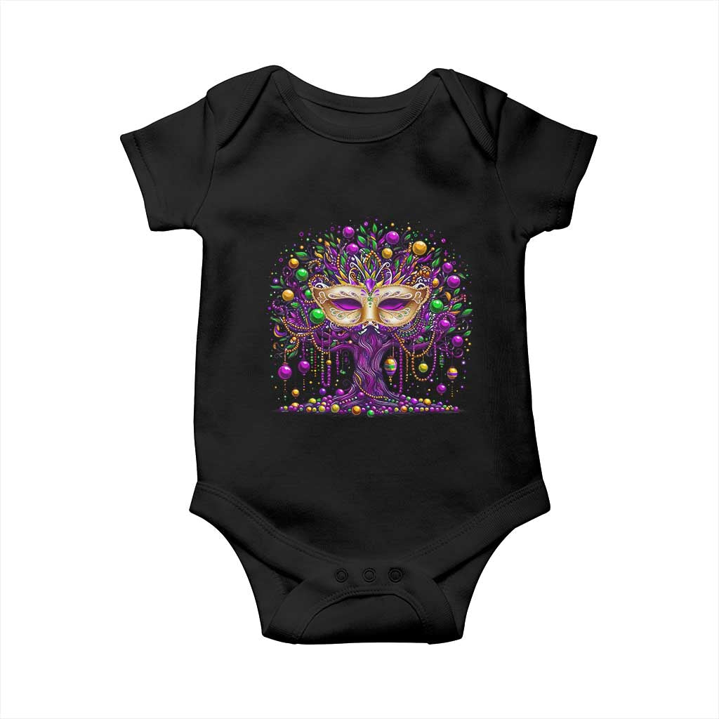 Mardi Gras Bead Tree Baby Onesie New Orleans Festival TS10 Black Print Your Wear