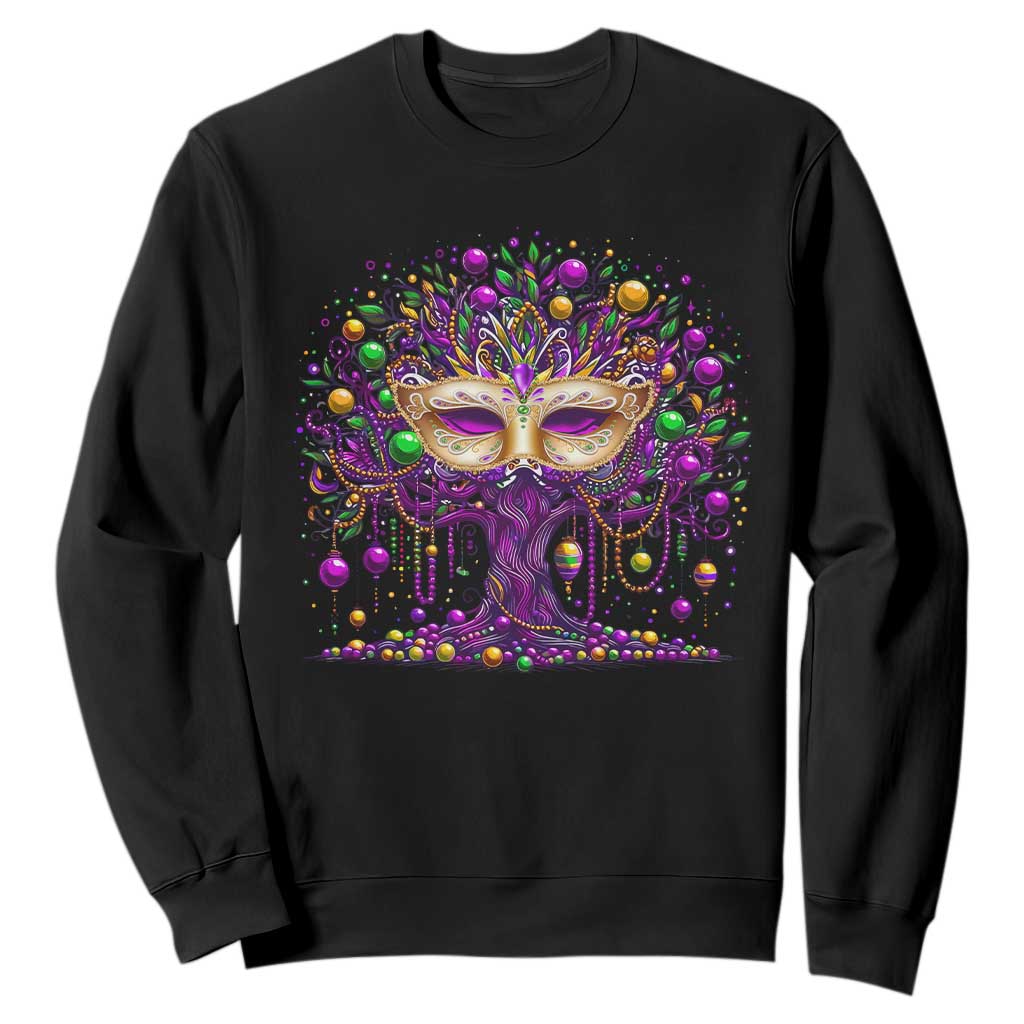 Mardi Gras Bead Tree Sweatshirt New Orleans Festival TS10 Black Print Your Wear