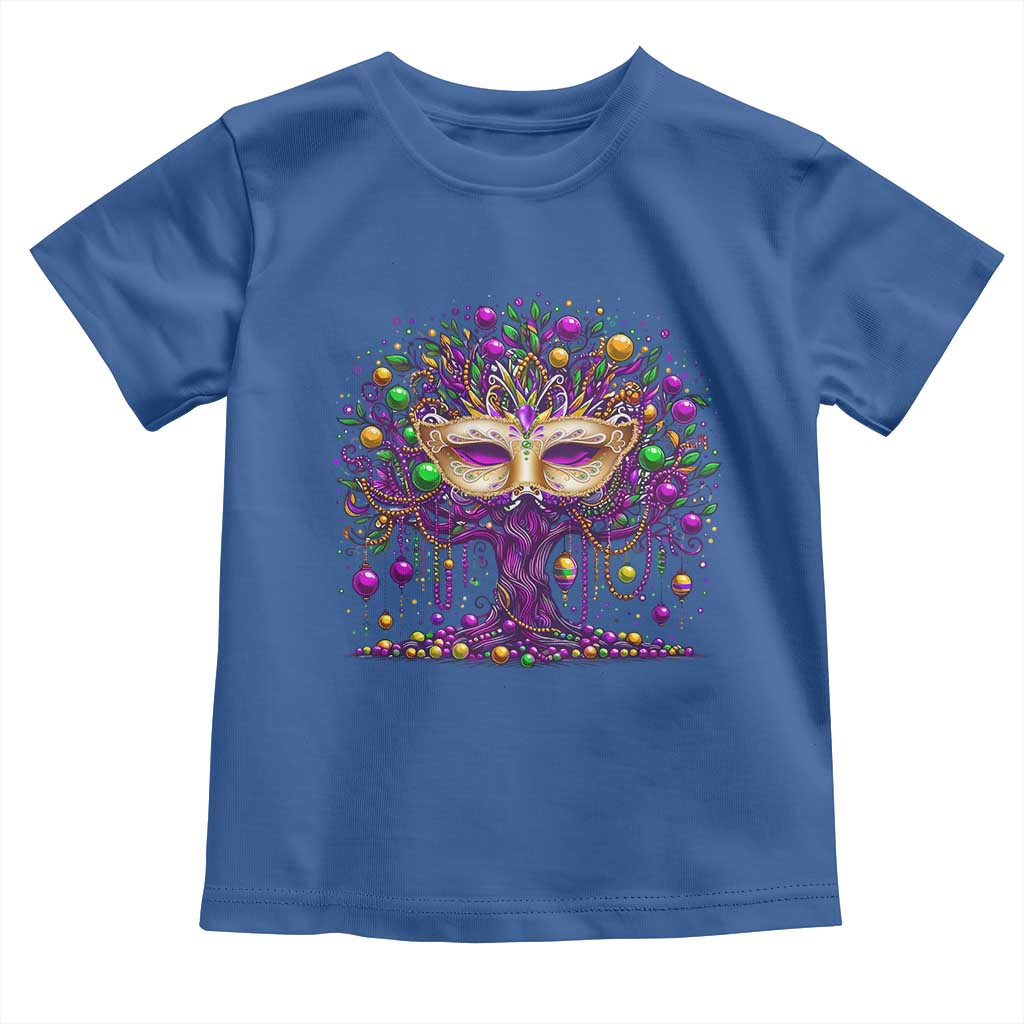 Mardi Gras Bead Tree Toddler T Shirt New Orleans Festival TS10 Royal Blue Print Your Wear