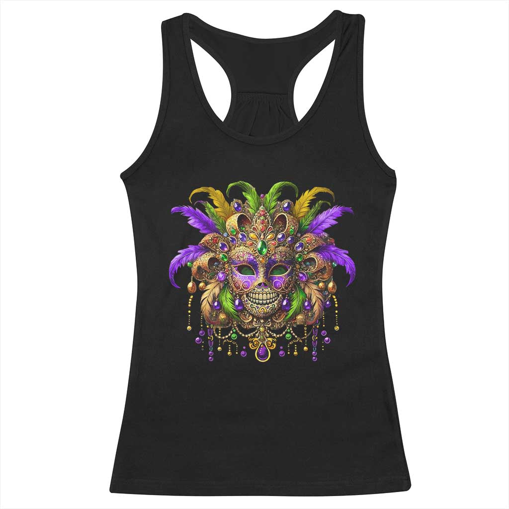 Mardi Gras Costume Sugar Skull Racerback Tank Top Carnival New Orleans Trip TS10 Black Print Your Wear